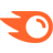 SEMrush logo featuring an orange comet icon, representing a comprehensive SEO tool for keyword research, competitive analysis, and site audits, relevant for web designers optimizing online visibility.